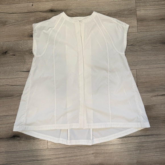 Athleta Tops - Athleta Performance Poplin Popover Top White
